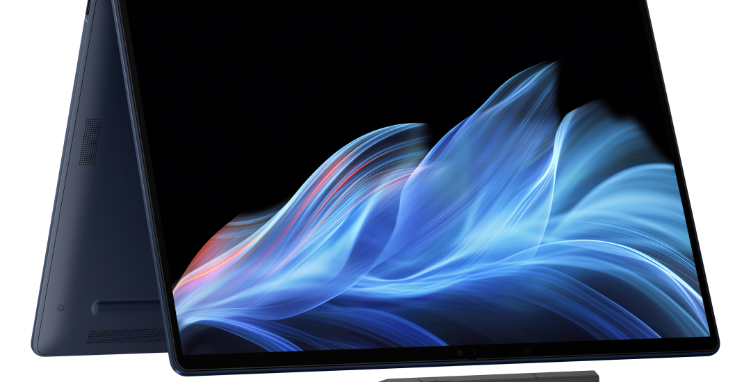 24C2_OmniBook_Ultra Flip_14_Atmospheric Blue_T_NT_IR cam_nonFPR_Avicii_2H_HP AI Art Screen_Core Set_Tent_WhiteBG