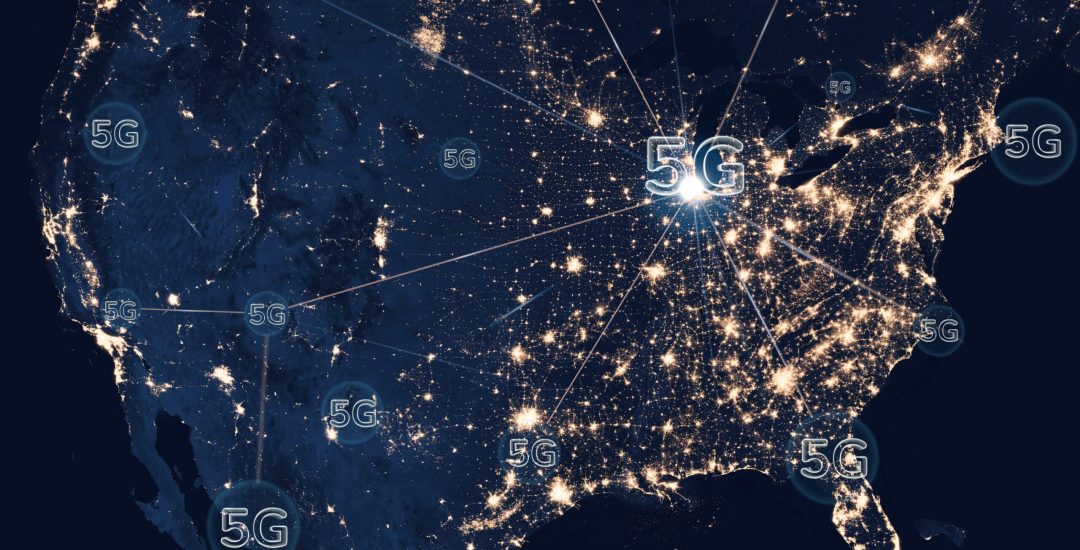 5G network smart city background technology digital remix