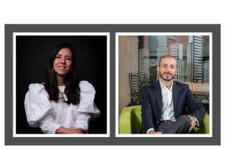 Daniela Sotello, gerente de la Cámara de Inversión Inmobiliaria de ColCapital- Edwin Chiriví, gerente de Camacol Bogotá y Cundinamarca.