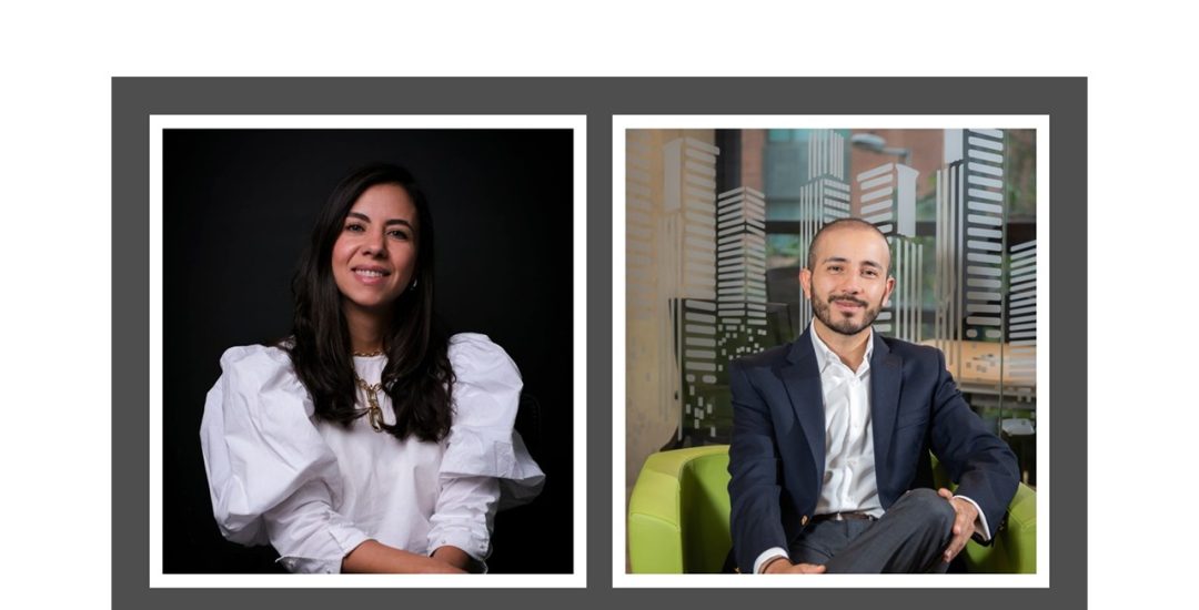 Daniela Sotello, gerente de la Cámara de Inversión Inmobiliaria de ColCapital- Edwin Chiriví, gerente de Camacol Bogotá y Cundinamarca.