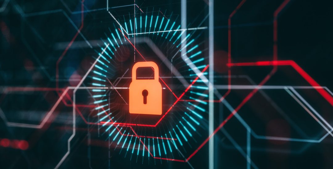 Cyber Technology Security Protection Monitoring Concept, Advanced Cloud Data Security System, Futuristic Technology Background, 3d Rendering