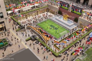 Rendering New York New Jersey World Cup 26 & Telemundo Fan Village at Rockefeller Center - Courtesy Rockefeller Center