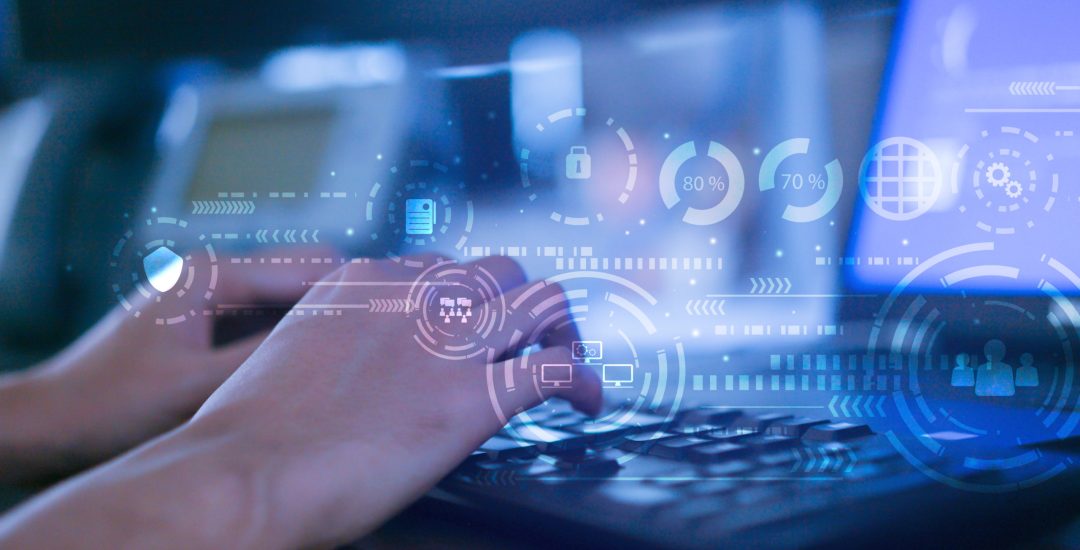 close up programmer man hand typing on keyboard laptop for register data system or access password at dark operation room , cyber security concept