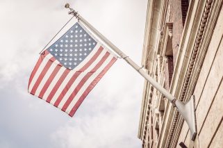 American flag - vintage filter effect
