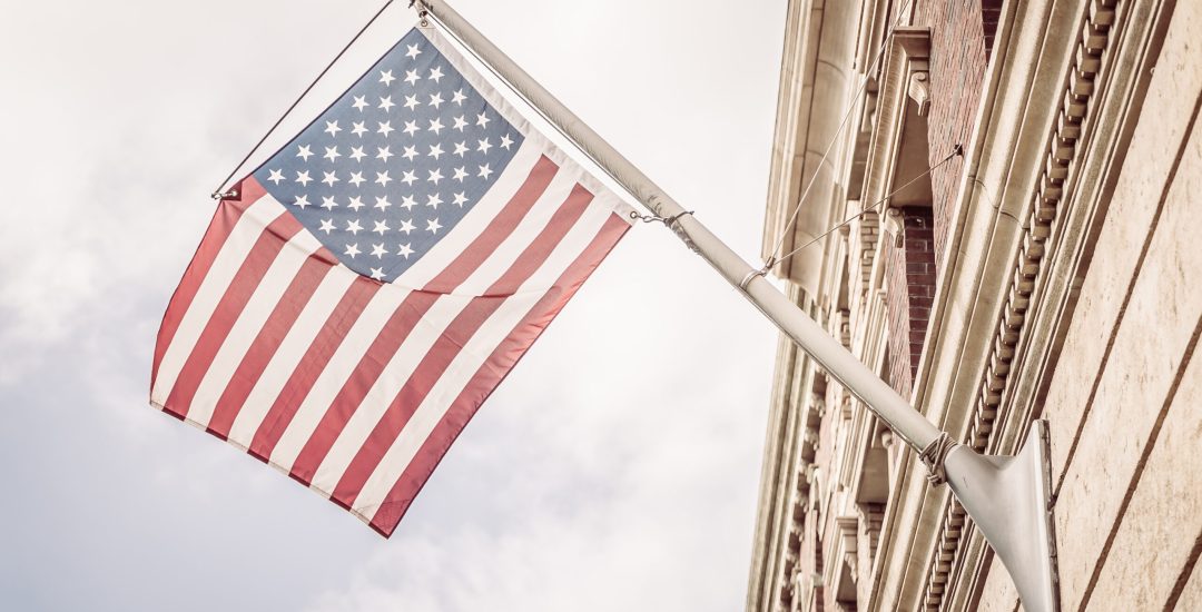 American flag - vintage filter effect