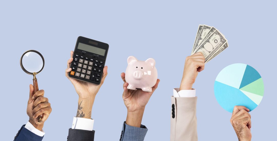 Business growth hands  profit solutions concept
