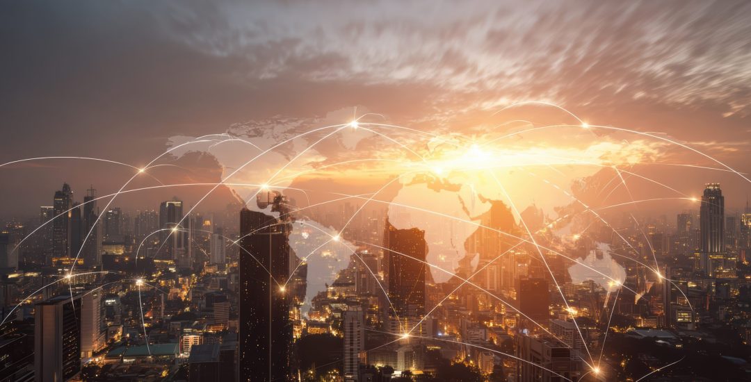 global-network-connectivity-modern-city-skyline-sunset