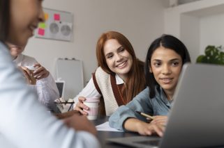 people-practicing-social-integration-workspace